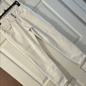 Blue Spice Women's White Ankle Jeans